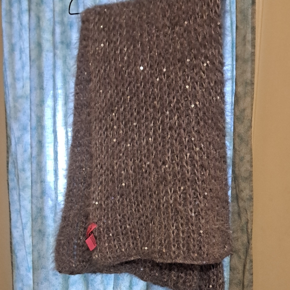 Cozy Knit Scarf with Sequins BETSEY JOHNSON New